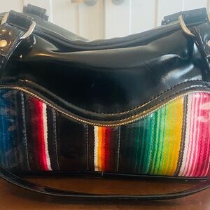 Trophy Queen Mexican Blanket Shoulder Purse